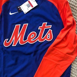 New York Mets Nike Authentic Collection Pregame Raglan Pullover Sweatshirt